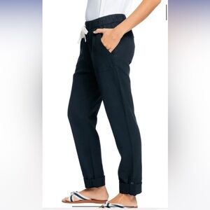 Roxy Women's Black On the seashore linen blend pants